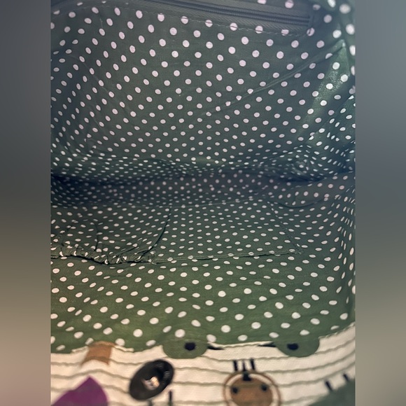 Bungalow 360 vegan canvas Messenger crossbody shoulder bag. Hearts and birds. - Picture 5 of 8